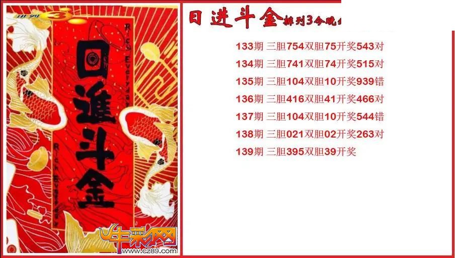 2026139期P3日进斗金今晚必下胆码图