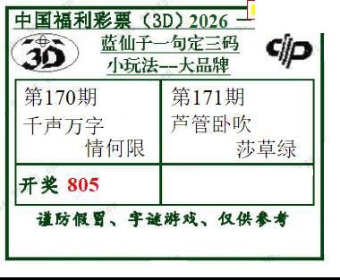 2026171期3d字谜图谜总汇