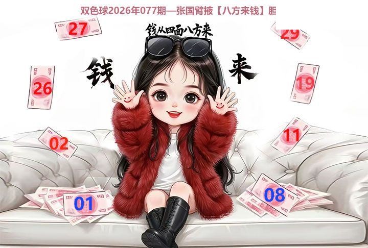 双色球2026年图迷077期 张国臂掖 八方来钱