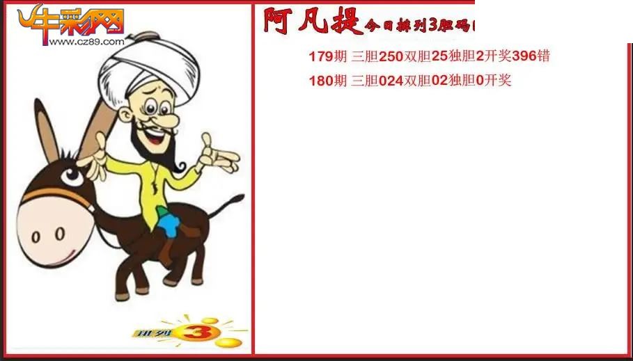 2026180期P3阿凡提胆码图