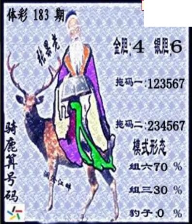 2026年183期体彩P3画迷图谜汇总分享